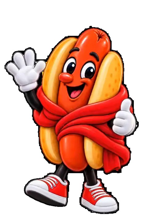 Chilly, the smiling Chilly Dogz mascot
